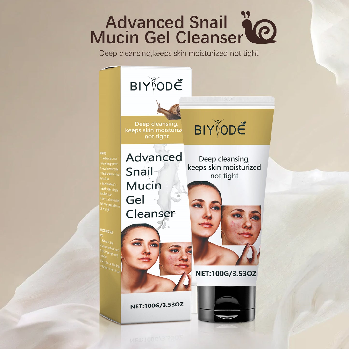 Elora Snail Mucin Hydrating Gel Cleanser